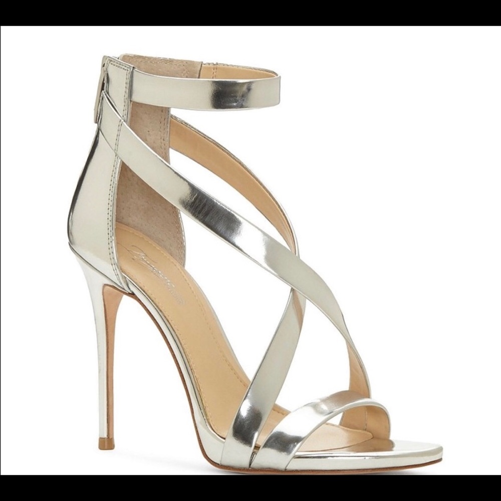 Strappy gold dress heel by Vince Camuto Imagine